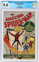 "AMAZING SPIDER-MAN" #1 GOLDEN RECORD REPRINT 1966 CGC 9.4 NM.