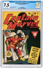 "CAPTAIN MARVEL ADVENTURES" #7 FEBRUARY 1942 CGC 7.5 VF-.