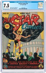 "ALL STAR COMICS" #10 APRIL-MAY 1942 CGC 7.5 VF-.