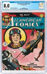 "ALL-AMERICAN COMICS" #47 FEBRUARY 1943 CGC 8.0 VF.