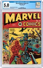 "MARVEL MYSTERY COMICS" #11 SEPTEMBER 1940 CGC 5.0 VG/FINE.