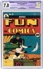 "MORE FUN COMICS" #58 AUGUST 1940 CGC RESTORED 7.0 SLIGHT (C-1) FINE/VF.
