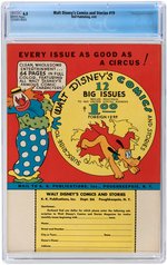 "WALT DISNEY'S COMICS AND STORIES" #19 APRIL 1942 CGC 6.5 FINE+.