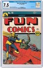 "MORE FUN COMICS" #70 AUGUST 1941 CGC 7.5 VF-.