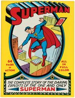 "SUPERMAN - FAMOUS 1st EDITION" COMIC BOOK REPRINT SIGNED BY JERRY SIEGEL & JOE SHUSTER.