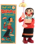 "POP UP OLIVE OYL WITH SQUEAKER" BOXED LINE MAR TOY.