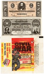 "CIVIL WAR NEWS" TOPPS GUM CARD & BANKNOTE COMPLETE SET PLUS WRAPPER.