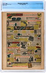 "DETECTIVE COMICS" #24 FEBRUARY 1939 CGC 3.0 GOOD/VG.