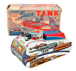 "REX MARS PLANET PATROL SPARKLING SPACE TANK" BOXED MARX WINDUP.