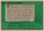 "DAVY CROCKETT" TOPPS 2ND SERIES (GREEN BACK) GUM CARD SET.