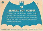 "BATMAN" TOPPS SERIES B "BLUE BAT" GUM CARD SET.