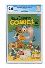 "WALT DISNEY COMICS AND STORIES" #24 SEPTEMBER 1942 CGC 9.0 VF/NM.