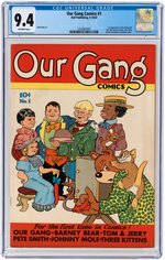 "OUR GANG COMICS" #1 SEPTEMBER-OCTOBER 1942 CGC 9.4 NM.