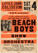 RARE BEACH BOYS BOXING STYLE 1972 CONCERT POSTER CLEMSON UNIVERSITY SOUTH CAROLINA.