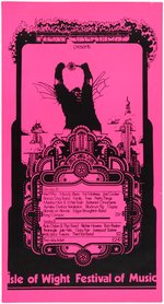 "ISLE OF WIGHT FESTIVAL OF MUSIC" 1969 POSTER (COLOR VARIETY).