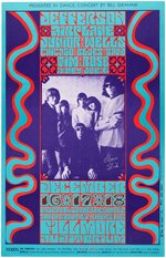 BILL GRAHAM CONCERT POSTER BG-42 FEATURING JEFFERSON AIRPLANE (SIGNED BY GRACE SLICK & ARTIST).