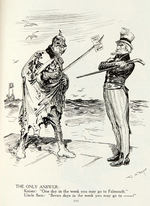 WWI "AMERICA'S BLACK AND WHITE BOOK/WHY WE ARE AT WAR" NEW YORK HERALD CARTOONS.