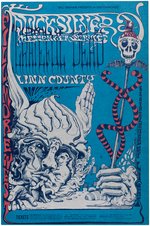 BILL GRAHAM CONCERT POSTER BG-144 FEATURING QUICKSILVER MESSENGER SERVICE & THE GRATEFUL DEAD.