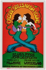 BILL GRAHAM CONCERT POSTER BG-194 FEATURING CROSBY, STILLS, NASH & YOUNG.