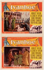 ROBERT TAYLOR & ELIZABETH TAYLOR "IVANHOE" LOBBY CARD SET.