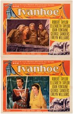 ROBERT TAYLOR & ELIZABETH TAYLOR "IVANHOE" LOBBY CARD SET.