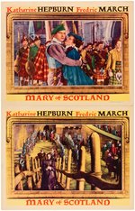 KATHARINE HEPBURN "MARY OF SCOTLAND" LOBBY CARD PAIR.