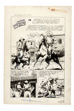 "JOHN WAYNE ADVENTURE COMICS" #17 ORIGINAL ART FOR FULL COMIC BOOK STORY.