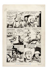 "JOHN WAYNE ADVENTURE COMICS" #17 ORIGINAL ART FOR FULL COMIC BOOK STORY.