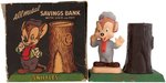 "LOONEY TUNES - MERRIE MELODIES - SNIFFLES" BOXED VINTAGE FIGURAL METAL BANK.