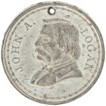 BLAINE/LOGAN 1884 TOKEN WITH HIGH RELIEF BUST.