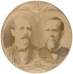 PARKER/DAVIS 1904 JUGATE BUTTON W/PATRIOTIC SEPIA TONED REAL PHOTO DESIGN.