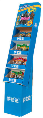 "STAR WARS" PEZ STORE DISPLAY, COUNTER BOX LOT.