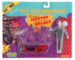 PEE-WEE HERMAN CARDED FIGURE COMPLETE COLLECTION AND PLAYHOUSE.