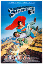 “SUPERMAN” ONE SHEET POSTERS FOR FIRST FOUR MOVIES.