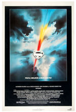 “SUPERMAN” ONE SHEET POSTERS FOR FIRST FOUR MOVIES.