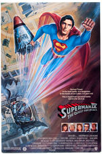 “SUPERMAN” ONE SHEET POSTERS FOR FIRST FOUR MOVIES.