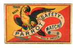 "PARROT SAFETY MATCH" LARGE DISPLAY BOX.