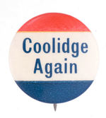 "COOLIDGE AGAIN" CELLO BUTTON.