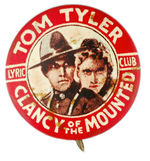 AUSTRALIAN TOM TYLER CLUB BUTTON.