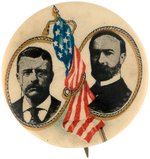 ROOSEVELT/FAIRBANKS DRAPED FLAG JUGATE BUTTON.