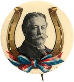 TAFT IN HORSESHOE 1908 PORTRAIT BUTTON.