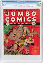 "JUMBO COMICS" #9 AUGUST-SEPTEMBER 1939 CGC 5.0 VG/FINE.