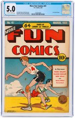 "MORE FUN COMICS" #41 MARCH 1939 CGC 5.0 VG/FINE.