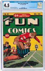 "MORE FUN COMICS" #50 DECEMBER 1939 CGC 4.5 VG+.