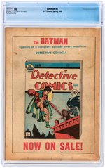 "BATMAN" #1 SPRING 1940 CGC NG (FIRST JOKER & CATWOMAN).