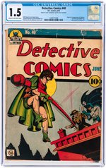 "DETECTIVE COMICS" #40 JUNE 1940 CGC 1.5 FAIR/GOOD (FIRST CLAYFACE).