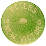 "PETERS 12 G NEW VICTOR" EARLY AND RARE GUN AMMUNITION BUTTON.