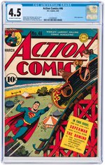 "ACTION COMICS" #46 MARCH 1942 CGC 4.5 VG+.