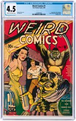 "WEIRD COMICS" #1 APRIL 1940 CGC 4.5 VG+.