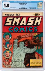 "SMASH COMICS" #1 AUGUST 1939 CGC 4.0 VG.